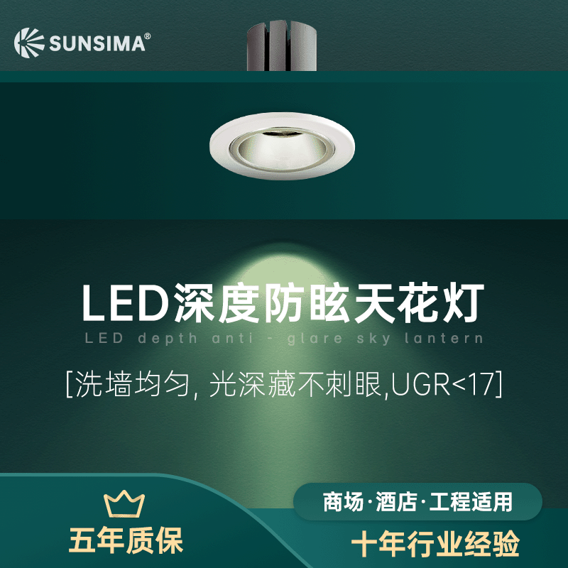 led small-light protection against dazzling walllights at the store shop