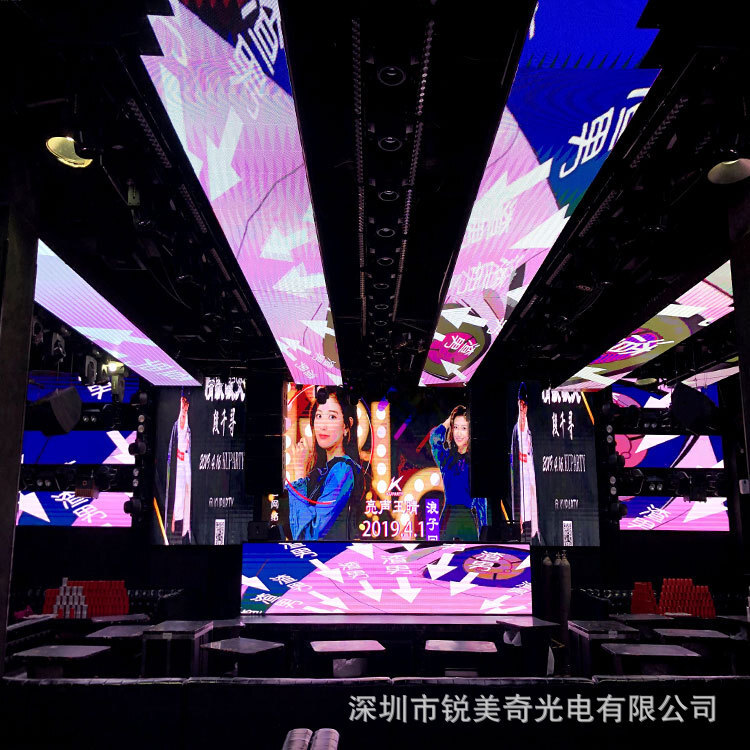 LED screen screen screen display for the P4LED Full Color Screen led-screen design of the sky-scene alien LED-screen bar stage