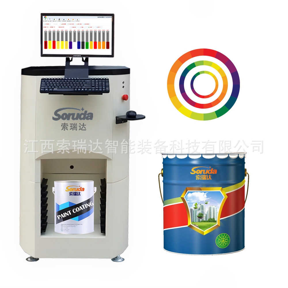 Full automatic emulsion paints, the computer chromosomal emulsifiable paints, and the coloring software.