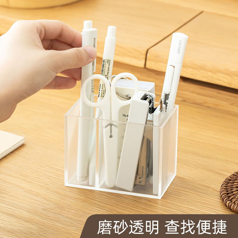 Multi-purpose stationery packs of office desktop pencases for modern-day double-heavy and transparent pens