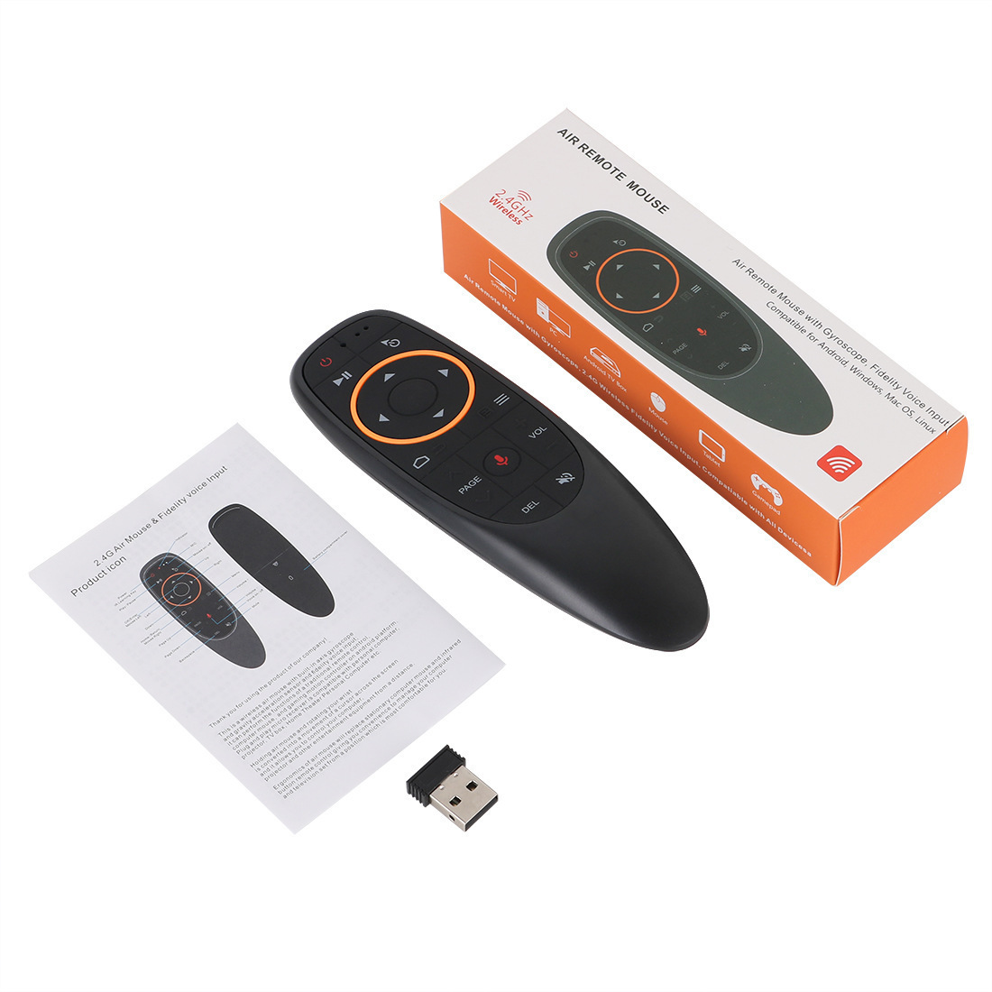 G10S Smart Voice Remote Control with Learning function, Wireless Mouse 2.4G Bluetooth Top Box Remote Control