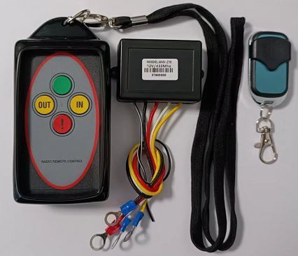 Wireless remote control of the winch