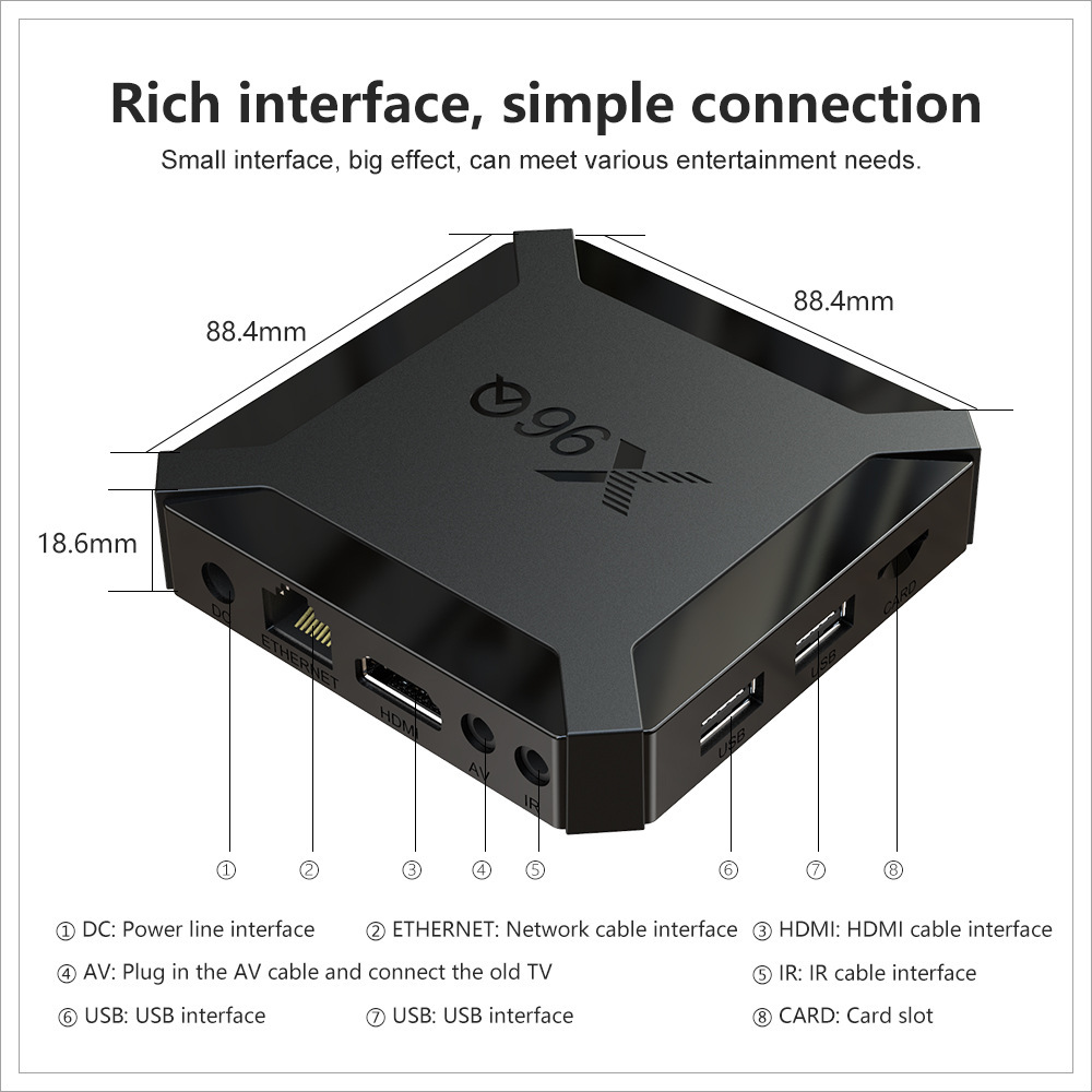 X96Q Web TV Top Box H313 Andre 10 TV Box Highlight WIFI Player tvbox