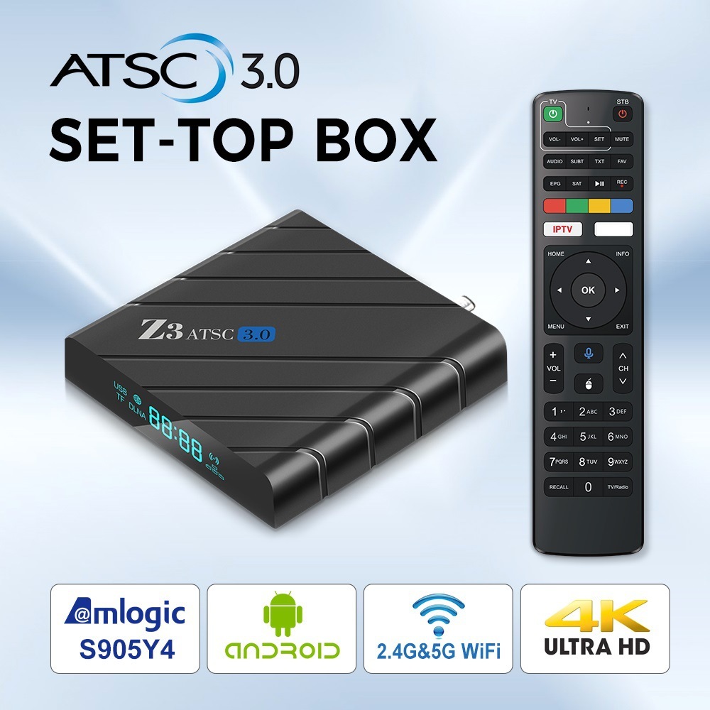 Cross-border thermal sale of Z3ATSC 3.0 cap box Amlogic S905Y4 Foreign Trade Box 4K Andre 11 TV Box