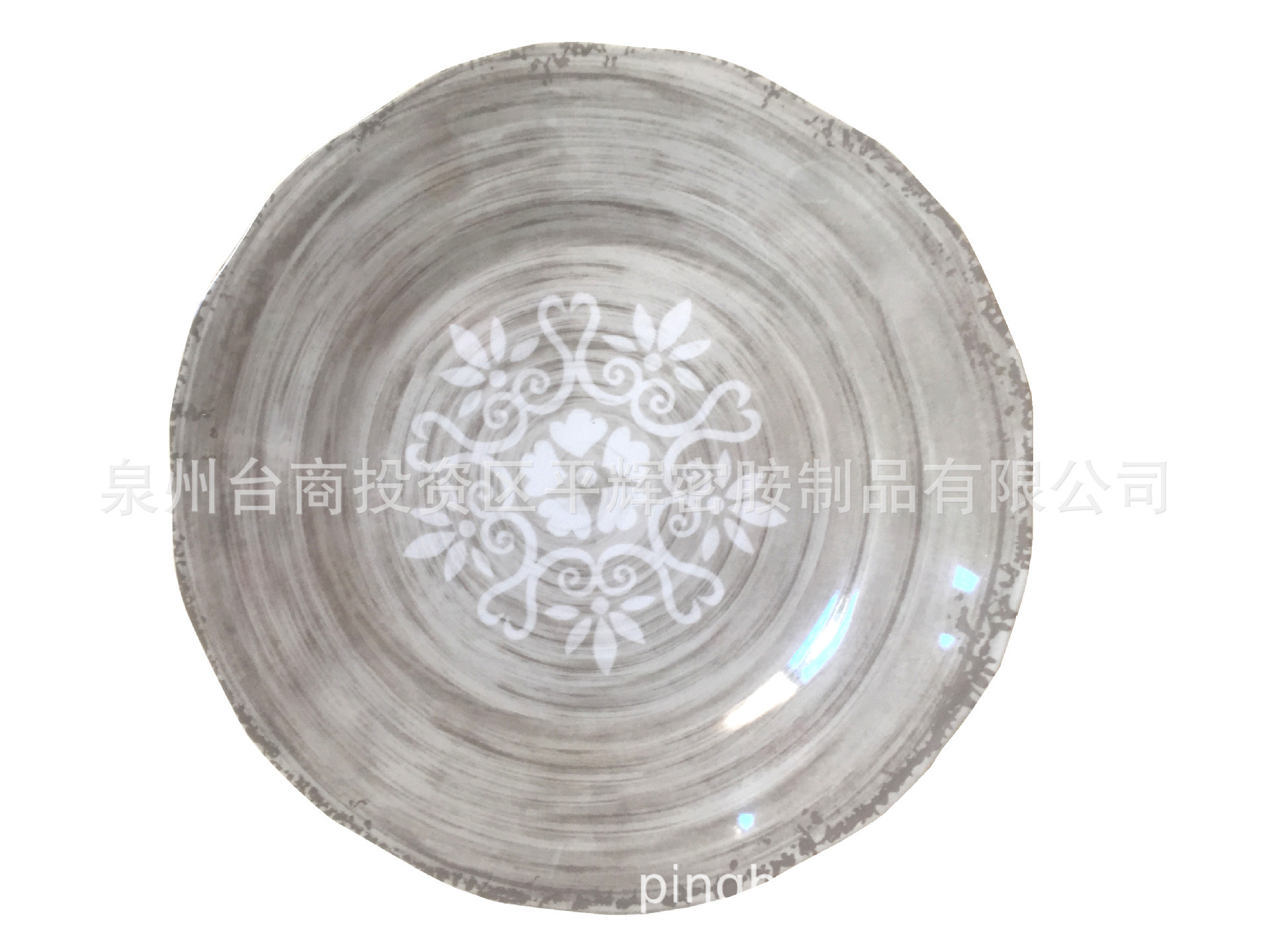9寸和11寸仿瓷圆盘  厚重密胺西餐盘 仿瓷美耐皿凹面盘可定制
