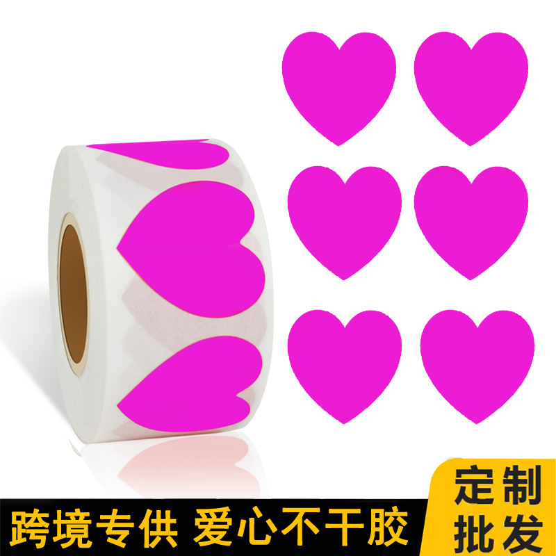 Sắp xếp chéo hàng loạt các cuộn giấy Valentine, không khô thẻ băng dấu để viết quà tặng