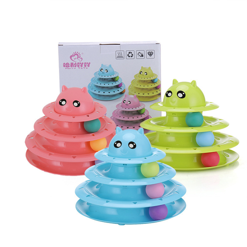 Con mèo nuôi quay đồ chơi mèo, đồ chơi ba bánh, đồ chơi đồ chơi.