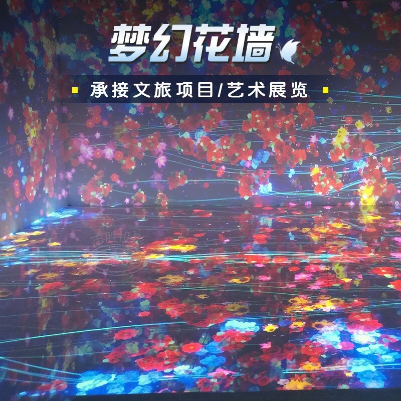 5D hologram network Red Drum card base art exhibition whole program to plan an immersion interactive projector