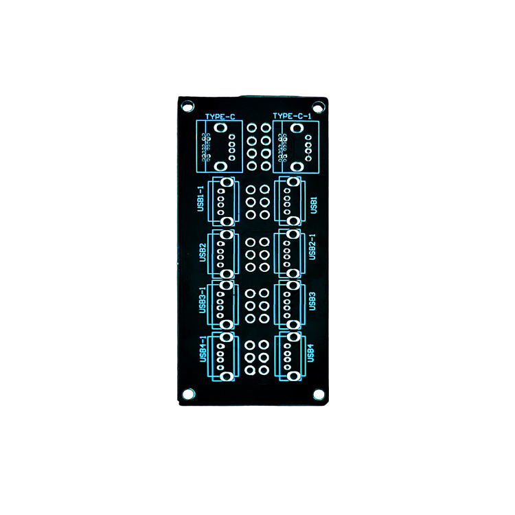 Charged PCB output to load link board multichannels to support right and left switching of 4USB1type-c