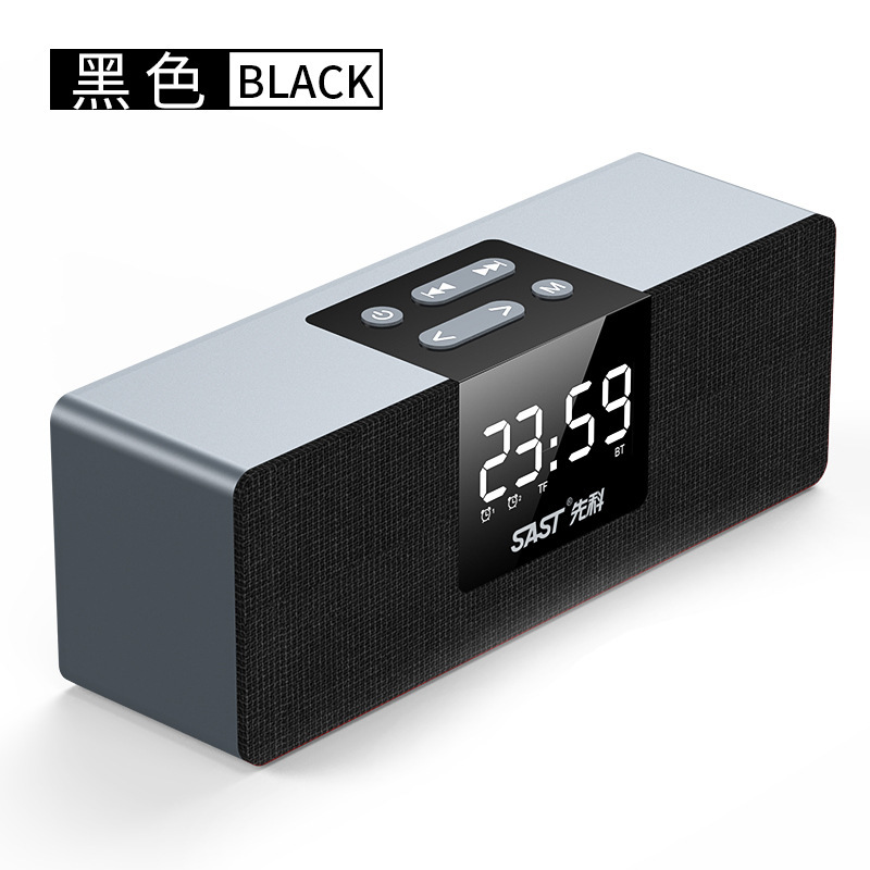 Wholesale of a desk clock factory with a bass plug player for a T13 wireless clock bluetooth stereo