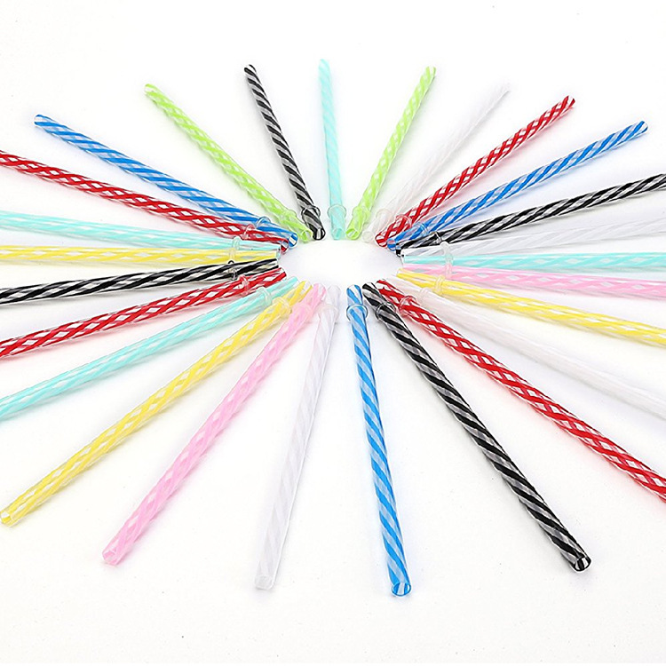 Direct vendor sales pppvc colour monochrome translucent length 21ccm straw 8mm double-colour straw