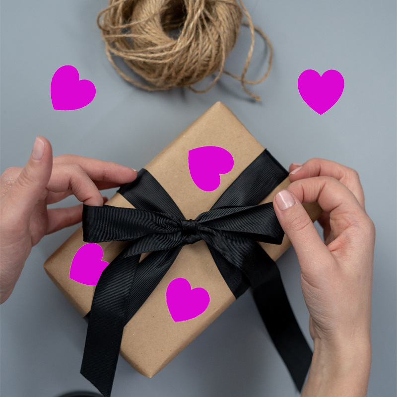 Sắp xếp chéo hàng loạt các cuộn giấy Valentine, không khô thẻ băng dấu để viết quà tặng