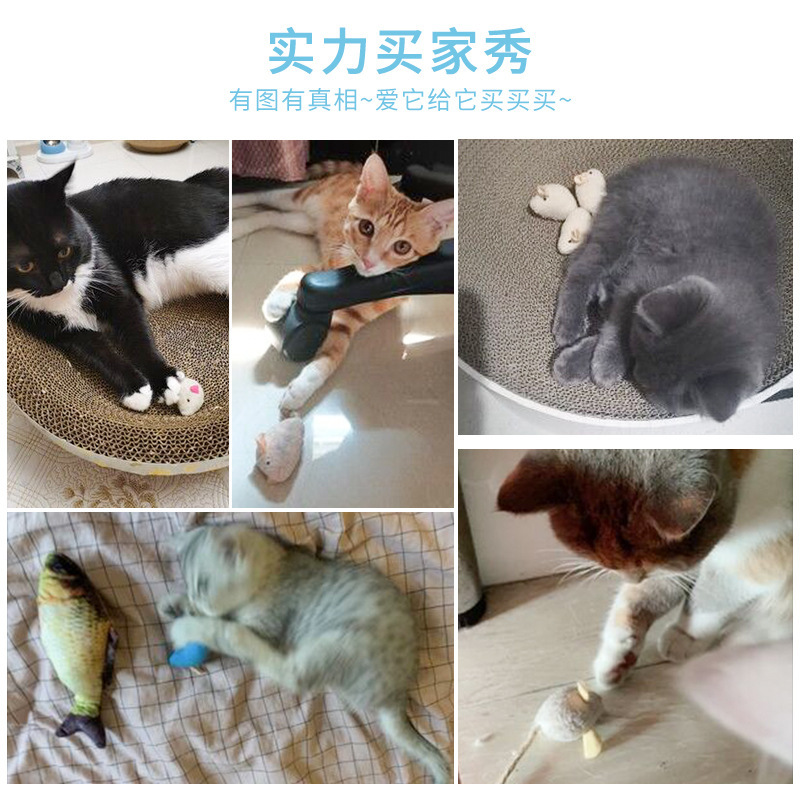 Nhà sản xuất đã đóng gói một con chuột lông lá bắt chước một ít bạc hà mèo chuột.