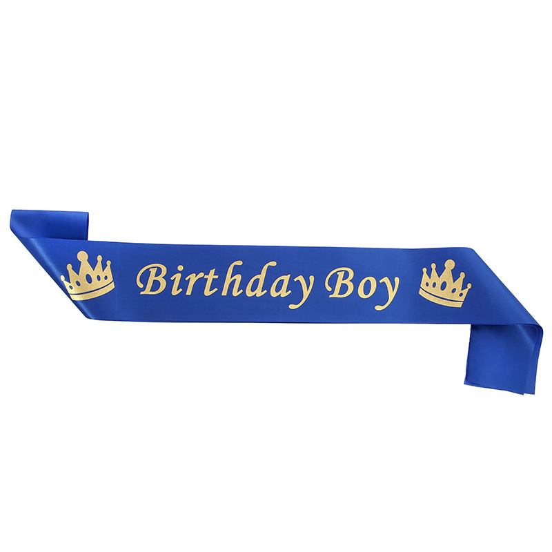 Birthday party blue star crown ceremonial belt, day boy, birthday boy belt.