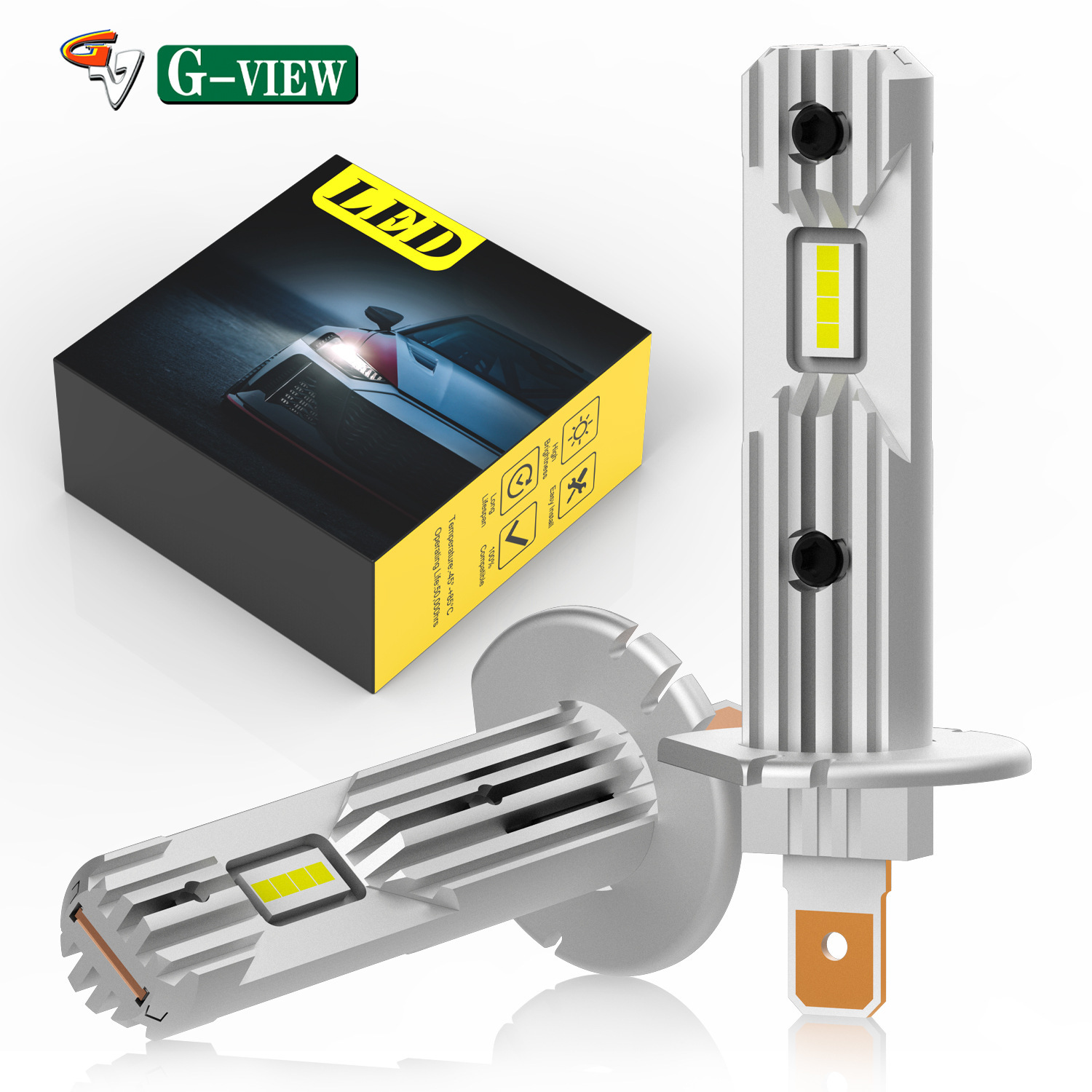 Gview Works directly for mini GS H1 led bulbs 60wCSPled chip white gold and yellow led fog lamps