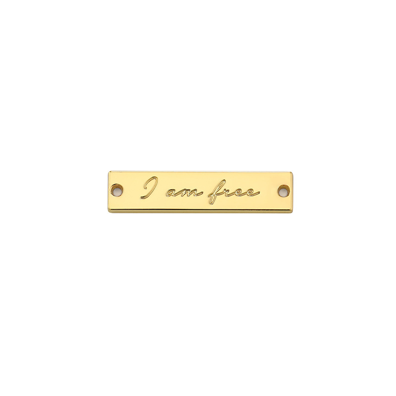 The manufacturer's metal logo dress label, the gold-plug label label, decorated as a grinding waterproof trademark.