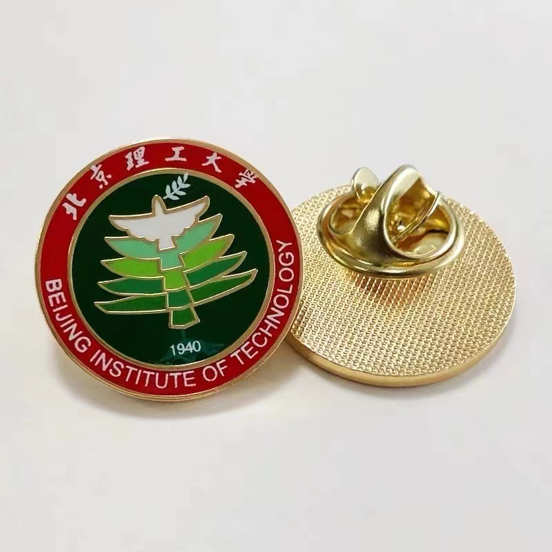 Source-manufacturing metal-painted coating badge customizing logo Creative School logos for business activities