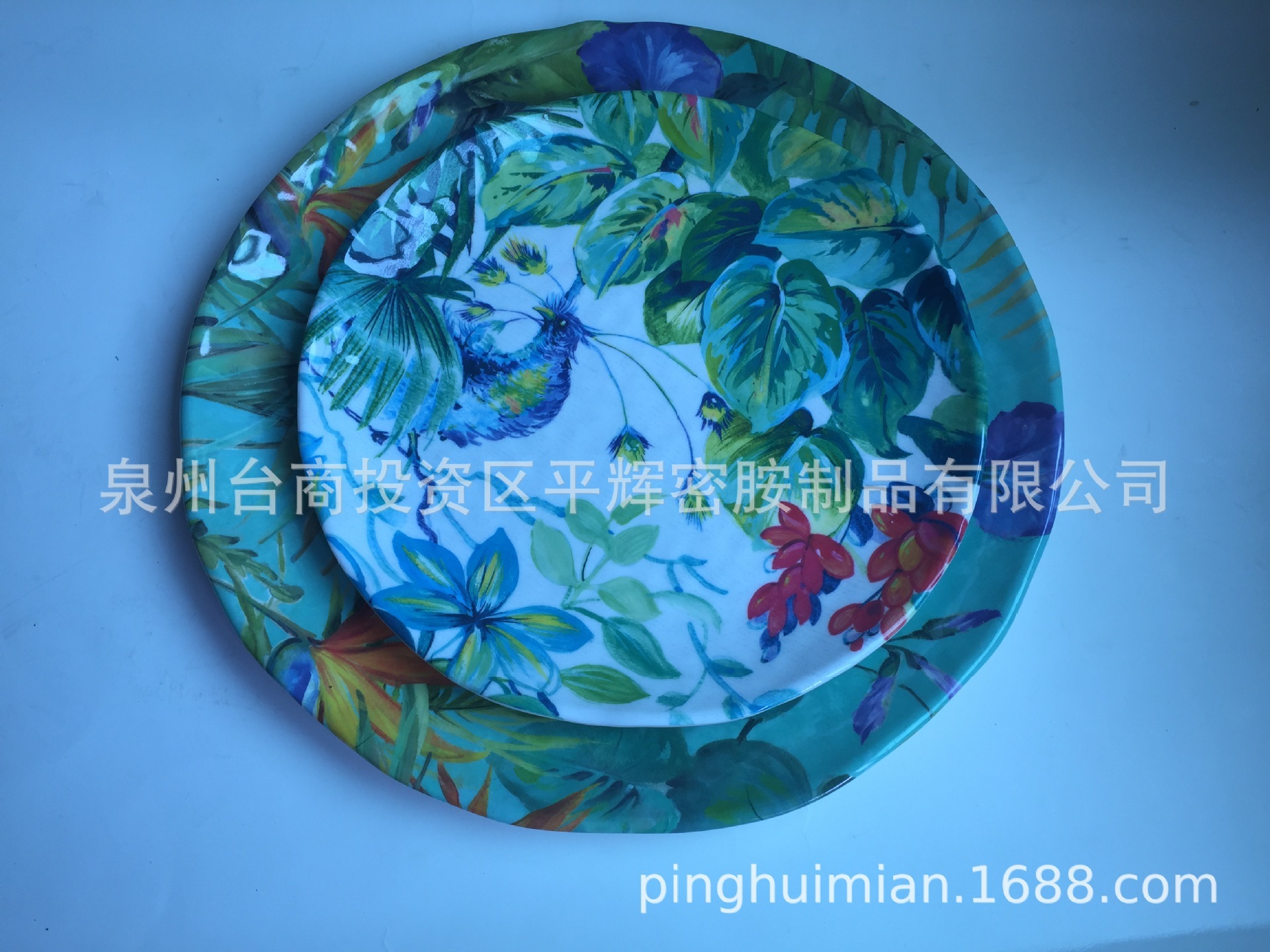 14寸35cm美耐皿仿瓷麻点仿瓷盘 酒店沙拉披萨盘 出口欧美过食品级