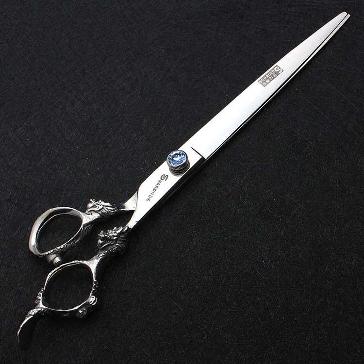 An 8-inch, 9-inch, large-sized barber-scissor.