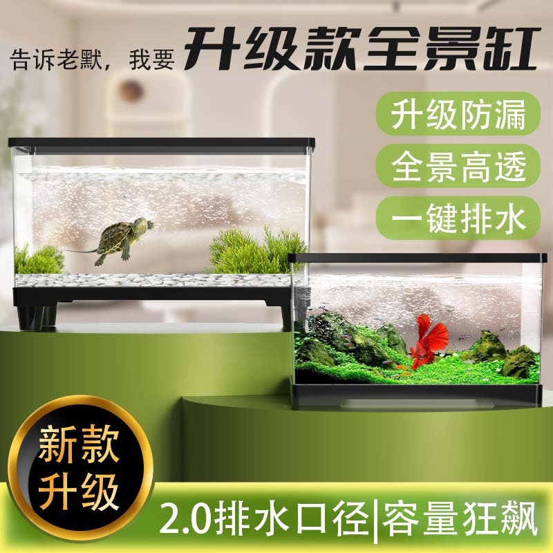 Tortoise nhà với những con rùa phòng khách nhỏ với ống xả mở để nuôi những chiếc bể cá sinh thái đặc biệt của rùa