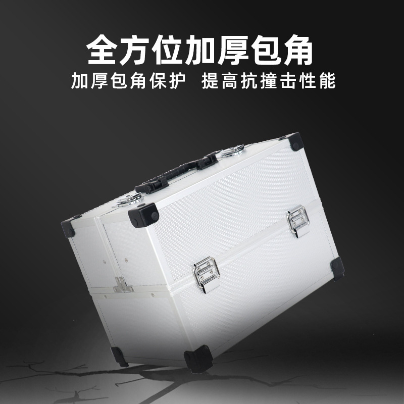 Aluminium alloy toolbox instruments, shockproof box transport box, large box box box box, box box box, case box for aluminum