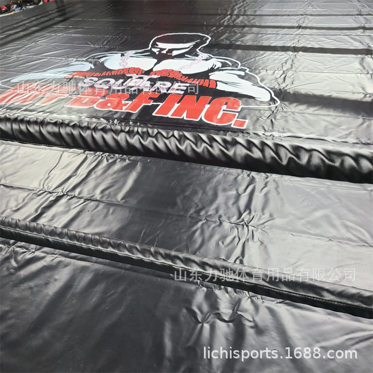 Cuộc thi boxing đang diễn ra trên võ đài.