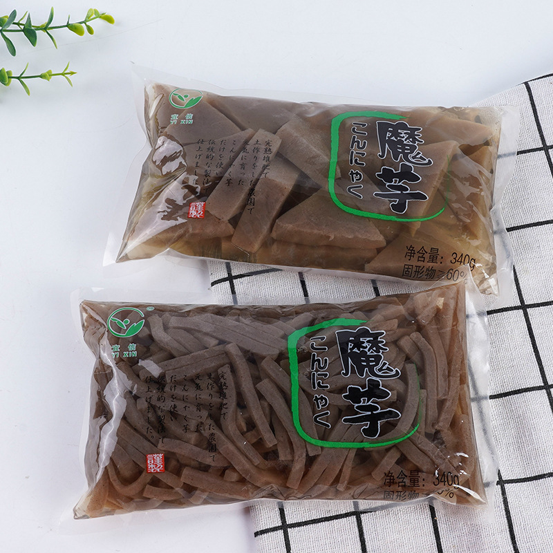 火鍋食材魔芋豆腐三角黑條0脂低卡低熱量 素食代餐魔芋塊