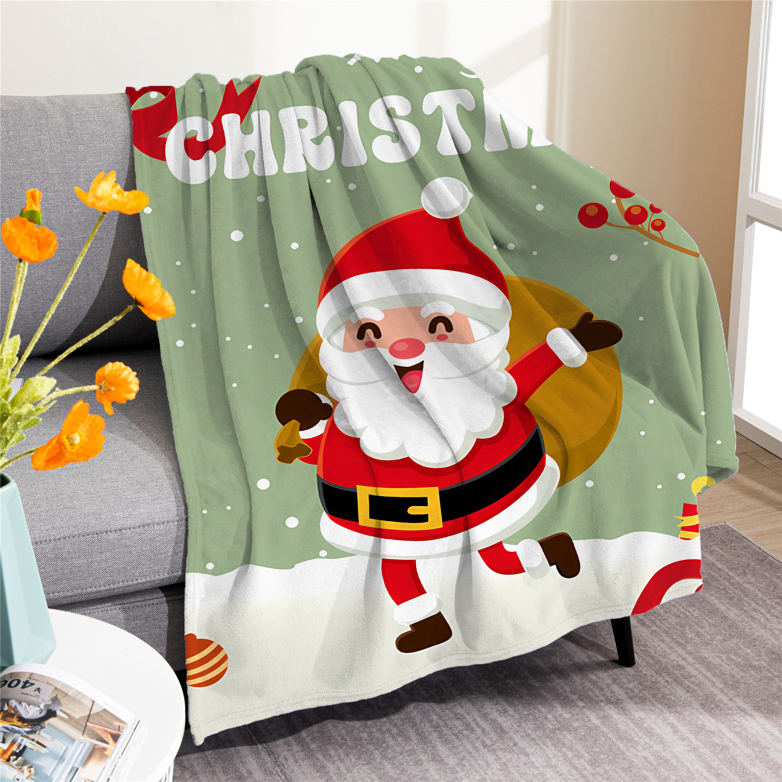 The Christmas series digitally stamped blankets and sofa blankets, and the French velvet air-conditioning blankets.