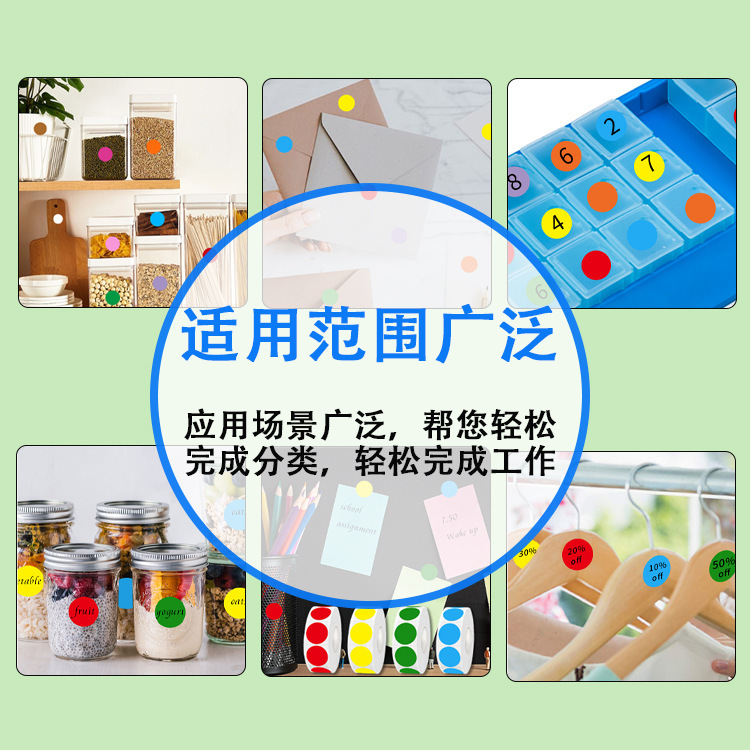 Vụ nổ qua thứ tự mà không có thẻ màu khô có nhãn tròn và chấm trắng tùy chỉnh