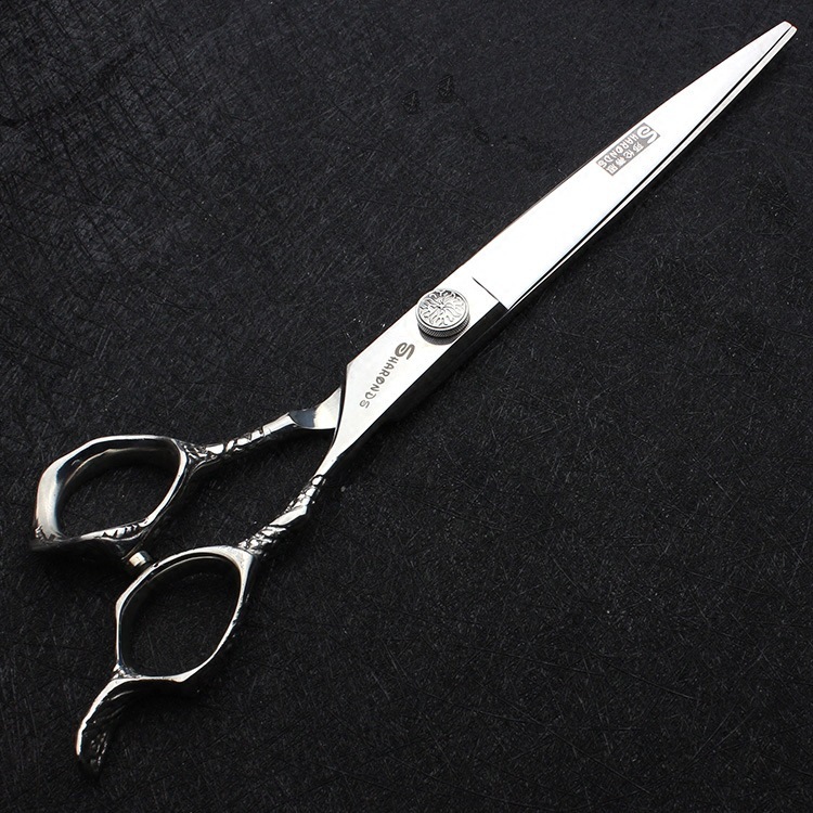 An 8-inch, 9-inch, large-sized barber-scissor.