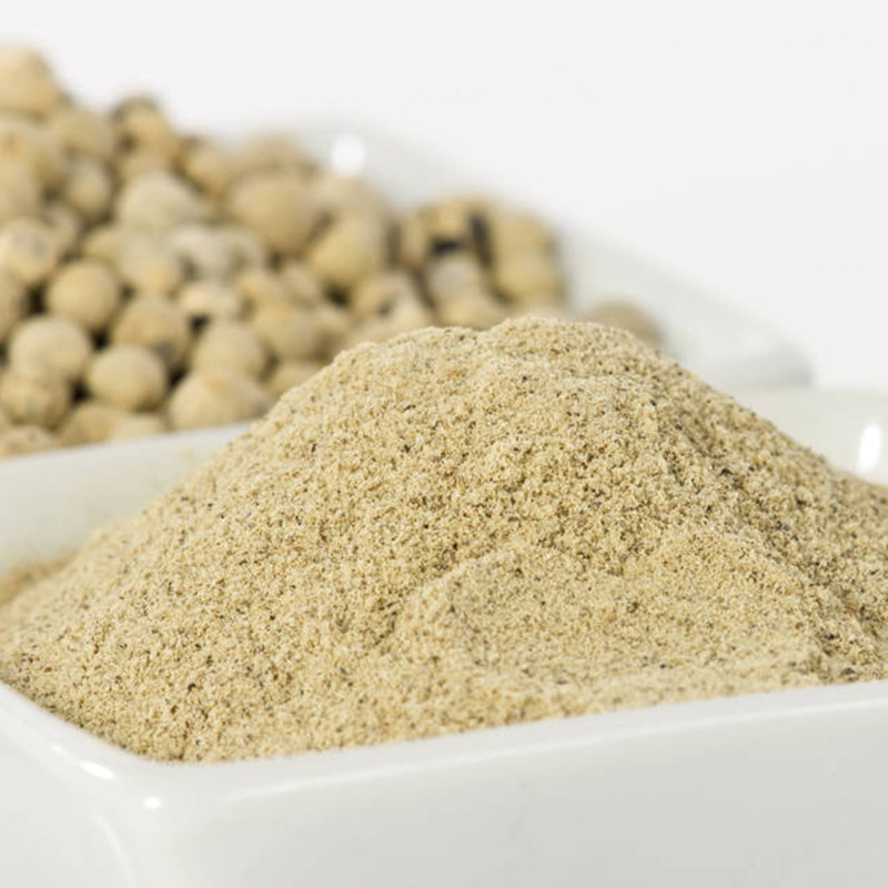 Farmer's white pepper card, sharpened bottle of white pepper.