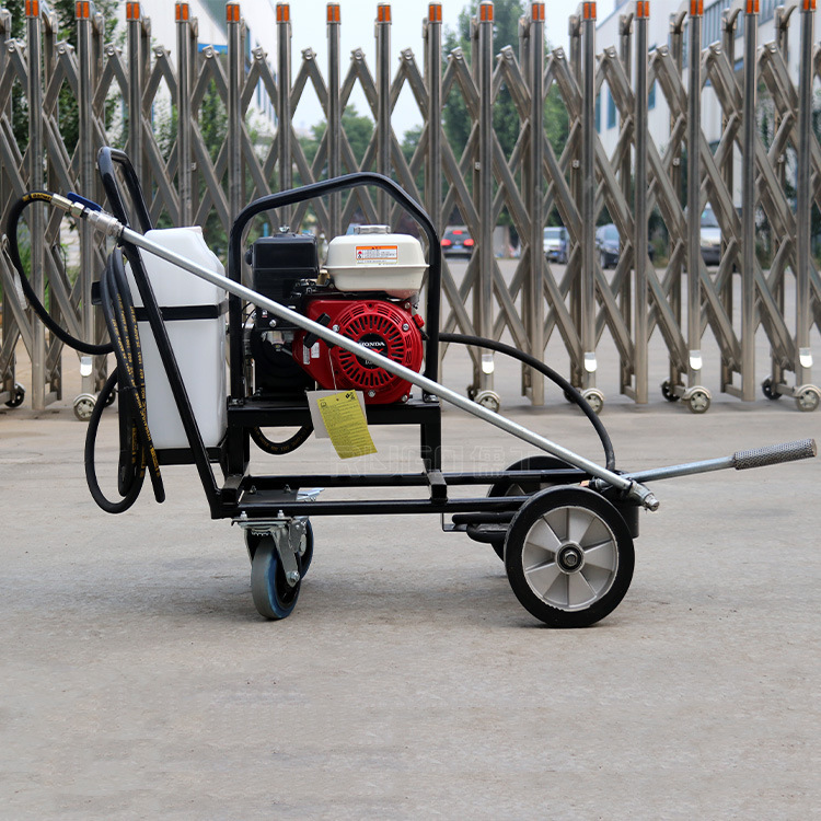 Refurbisher of the spray asphalt-dispersed car factory ' s gas road repairer to retrofit the evacuator ' s road maintenance hand-pusher