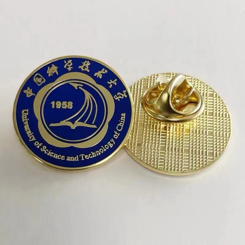 Source-manufacturing metal-painted coating badge customizing logo Creative School logos for business activities