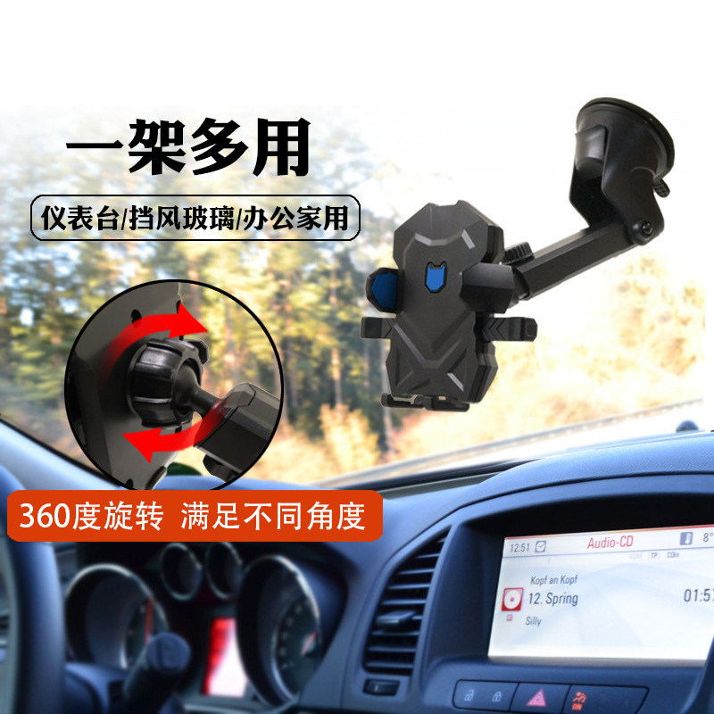 Phương tiện hỗ trợ điện thoại di động có gắn kết xe với một chiếc xe hơi để hỗ trợ một nhãn dán bên trong xe