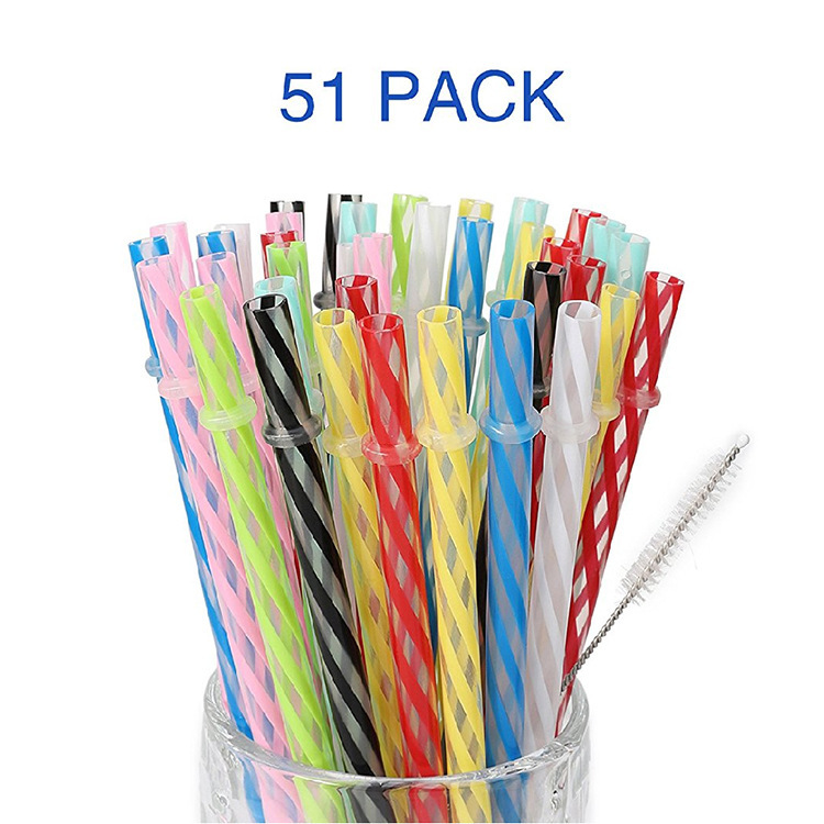 Direct vendor sales pppvc colour monochrome translucent length 21ccm straw 8mm double-colour straw