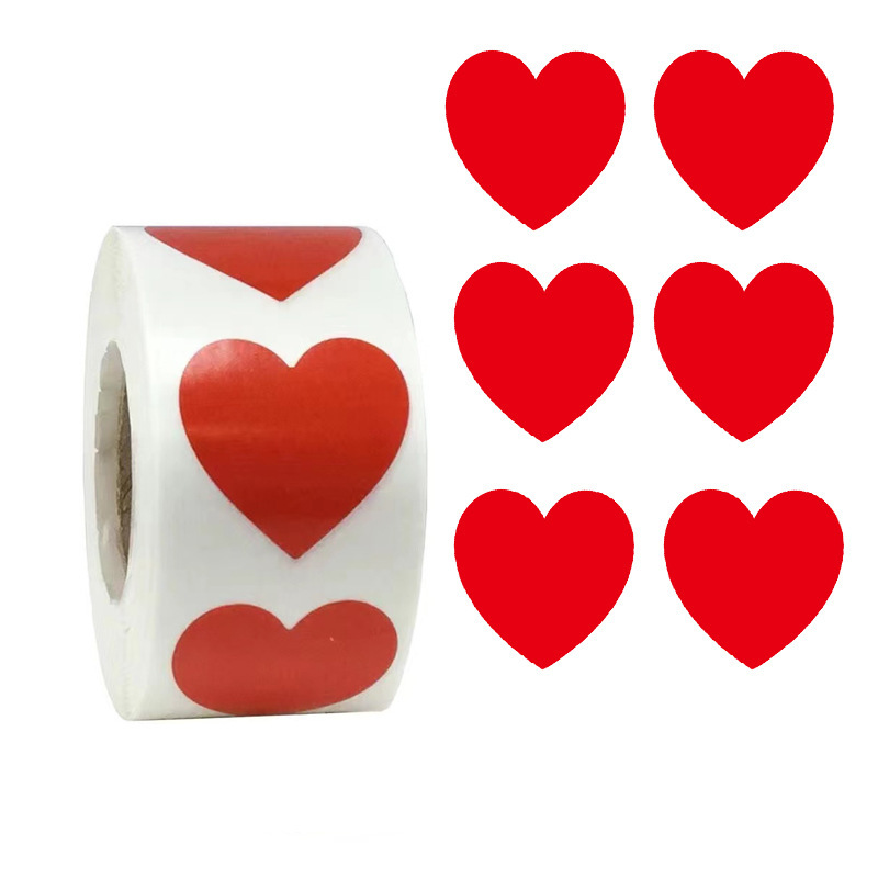 Sắp xếp chéo hàng loạt các cuộn giấy Valentine, không khô thẻ băng dấu để viết quà tặng