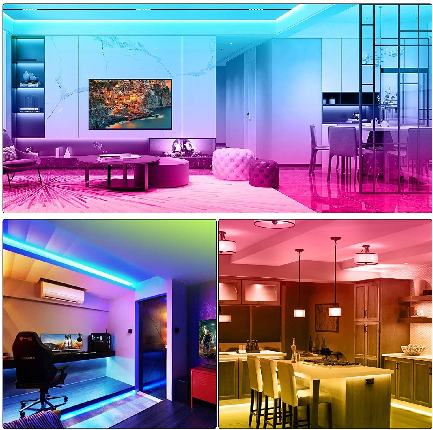 Customize LED lamps, 5050 Bluetooth 24v lamps, 10 m/Bluetooth control seven colour RGB lamps