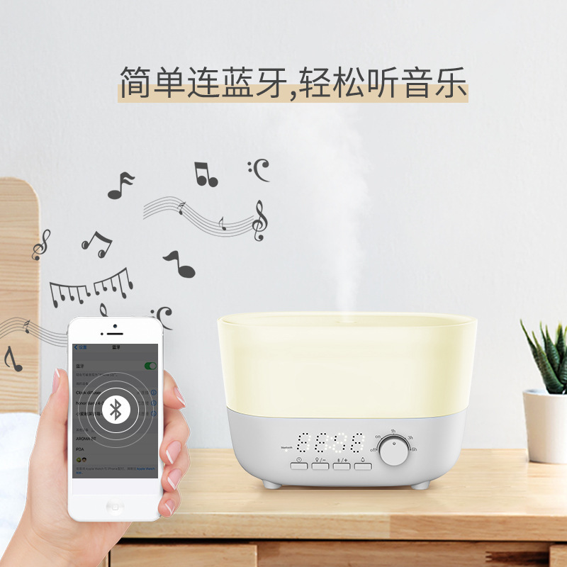 새로운 bluetooth diffuser ultrasound 침실 가습기를 가진 똑똑한 기름 입히는 유화제