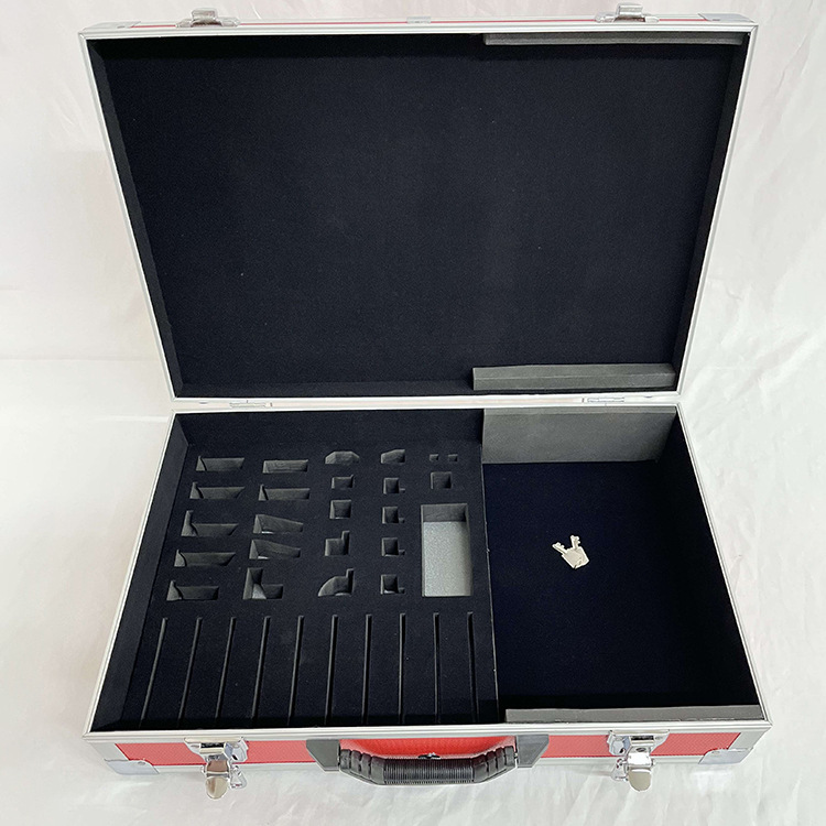 Plant custom-made aluminium alloy fitting sample box, EVA fitting case precision instrument box, aviation box PE stickers