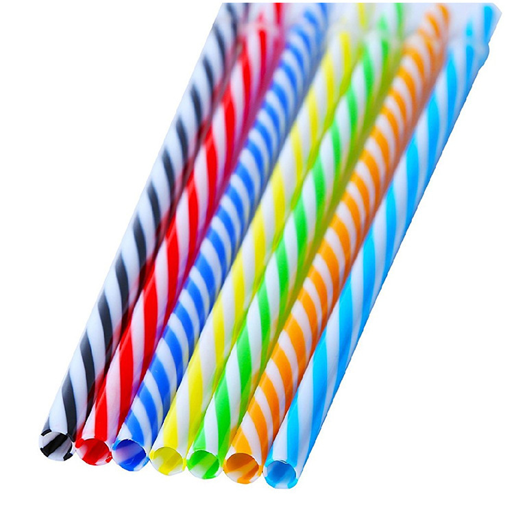 Direct vendor sales pppvc colour monochrome translucent length 21ccm straw 8mm double-colour straw