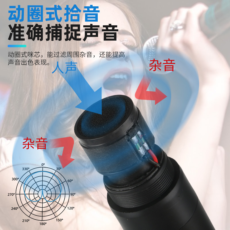 Hàng chéo thương mại nước ngoài với bốn micro không dây, qua hàng rào nhà người dùng chơi Micro giai đoạn tại hội nghị Ktv