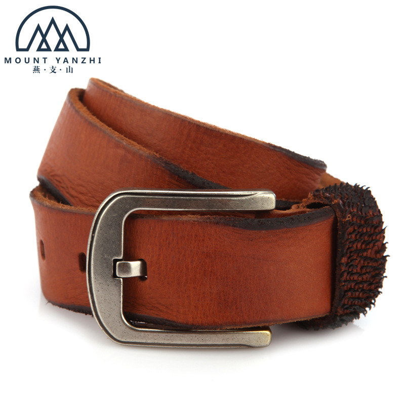 The Guangzhou factory customised the head-covered pelt belt for a man with a retro-creatured leather button belt.