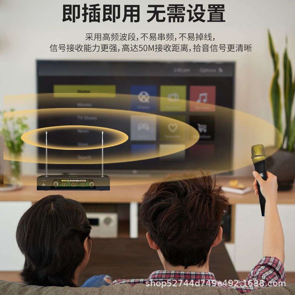 Micro không dây xuyên biên giới mới LED phát sáng trực tuyến soundcard họp ngoài trời