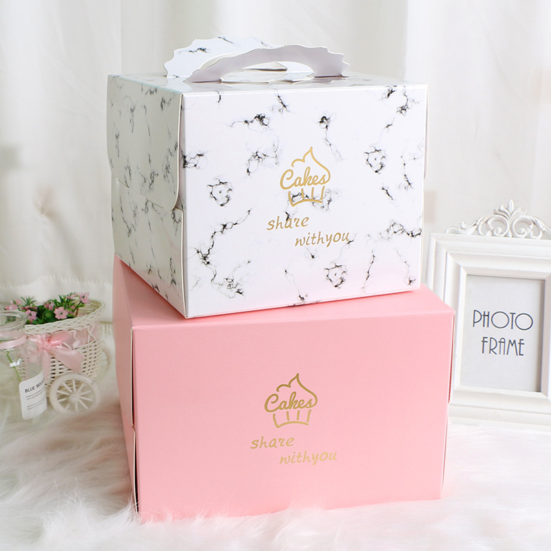 European birthday cake box wrapper box mini 4 ' 6 '