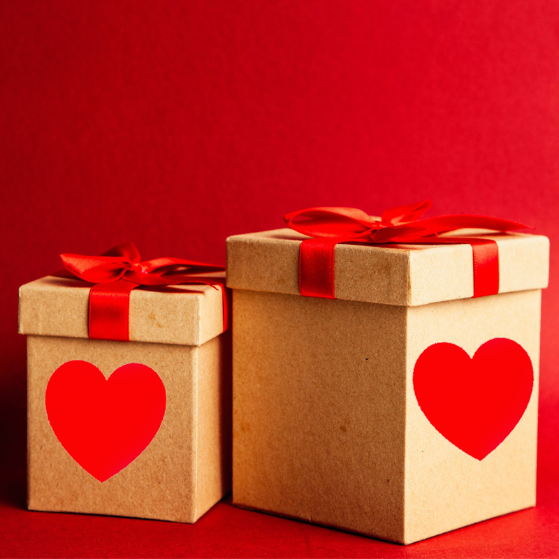 Sắp xếp chéo hàng loạt các cuộn giấy Valentine, không khô thẻ băng dấu để viết quà tặng