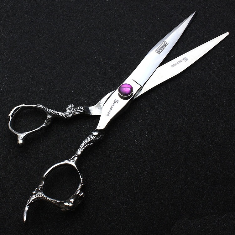 An 8-inch, 9-inch, large-sized barber-scissor.