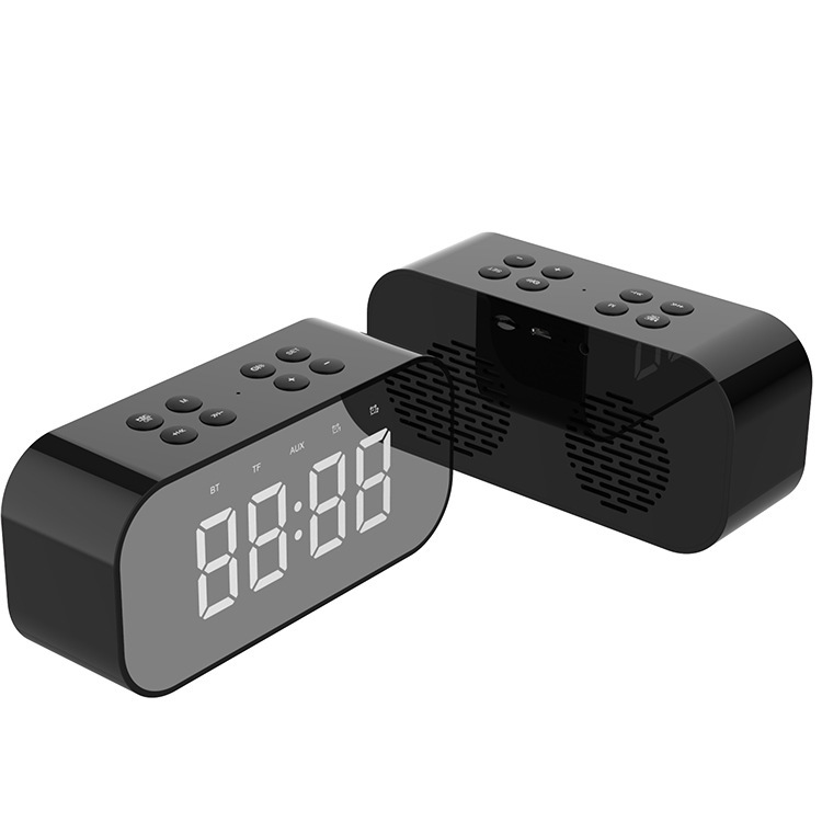 The new LED clock gift bluetooth-wire-free mini-sync lens-screened clock-hour gift card bass sound