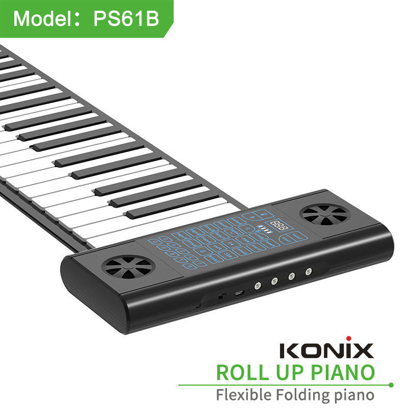 Upgrade the new double horn bluetooth 61-hand-roll piano PS61B multi-purpose hand-rolling.