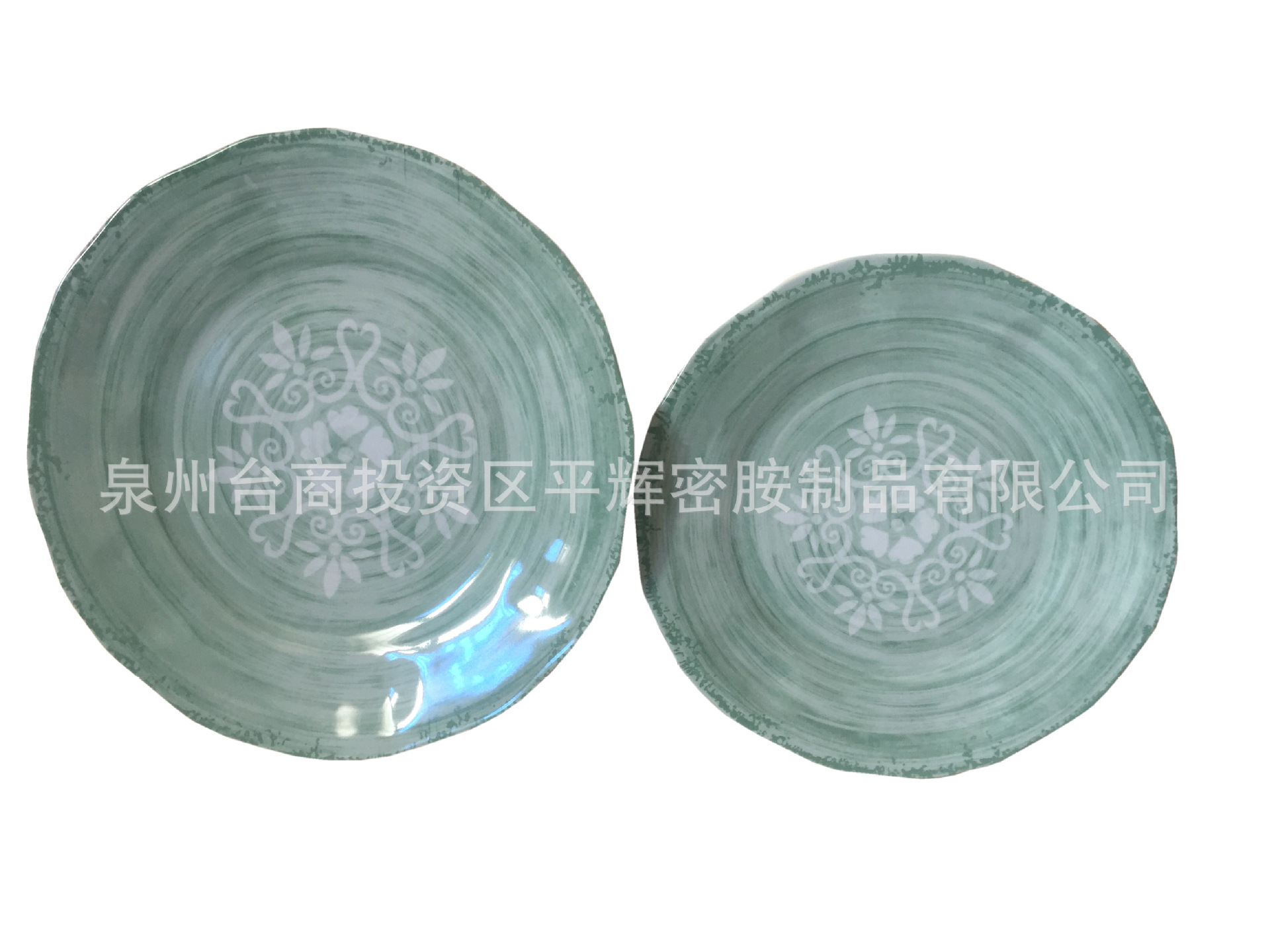 9寸和11寸仿瓷圆盘  厚重密胺西餐盘 仿瓷美耐皿凹面盘可定制