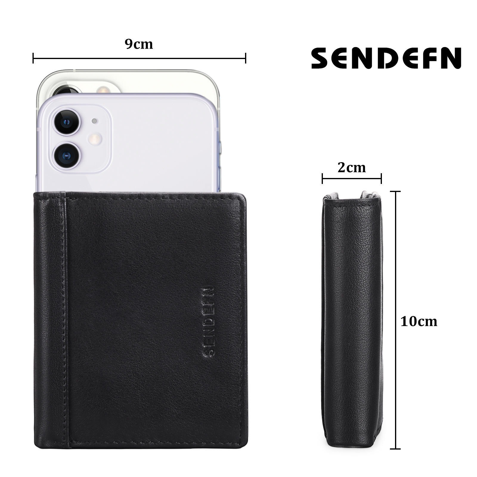 กระเป๋าสตางค์ของผู้ชายป้องกัน RFID จากการขโมยกระเป๋าสตางค์หนัง